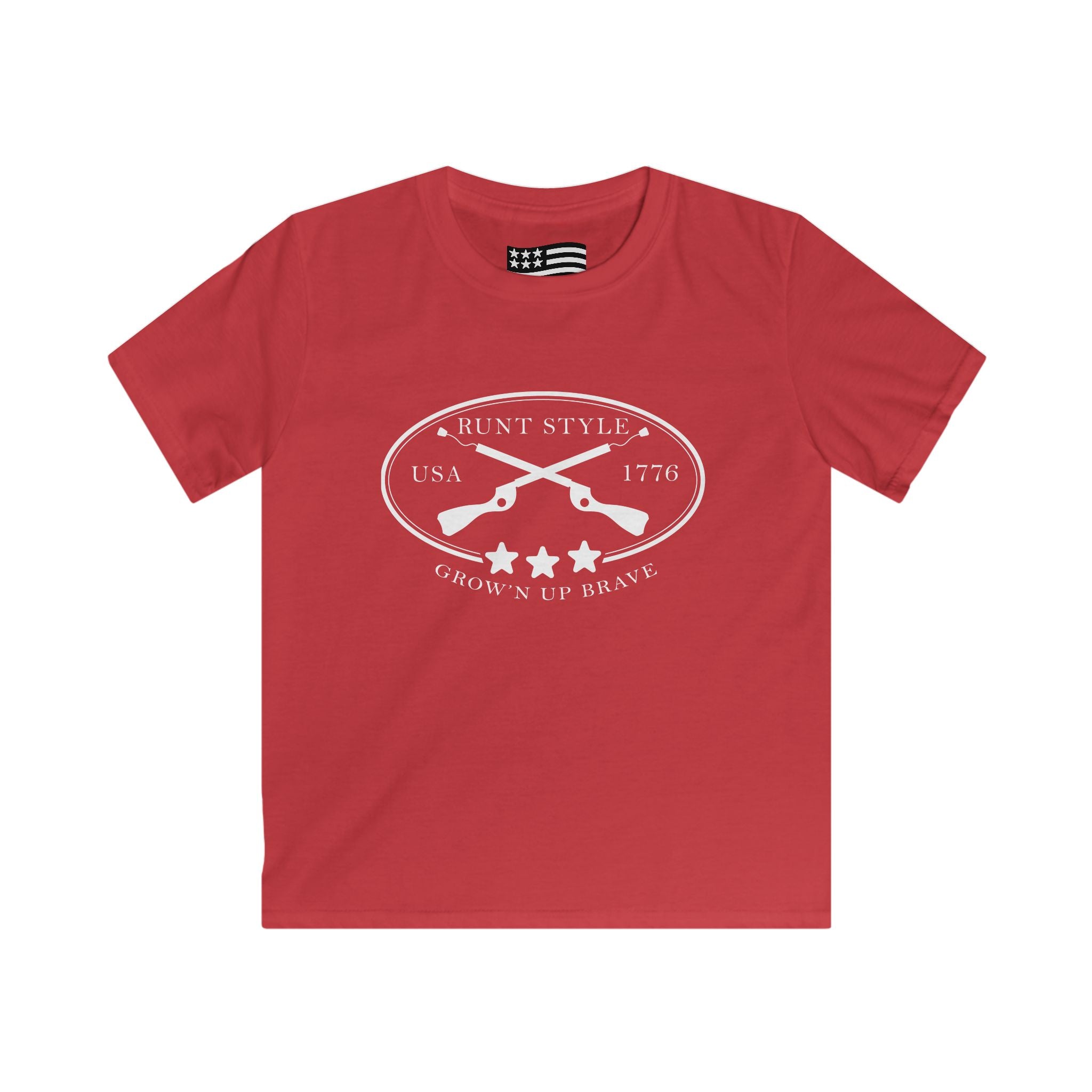 Proud Kids Patriot Shirt – Runt Style “Growing Up Brave” Edition